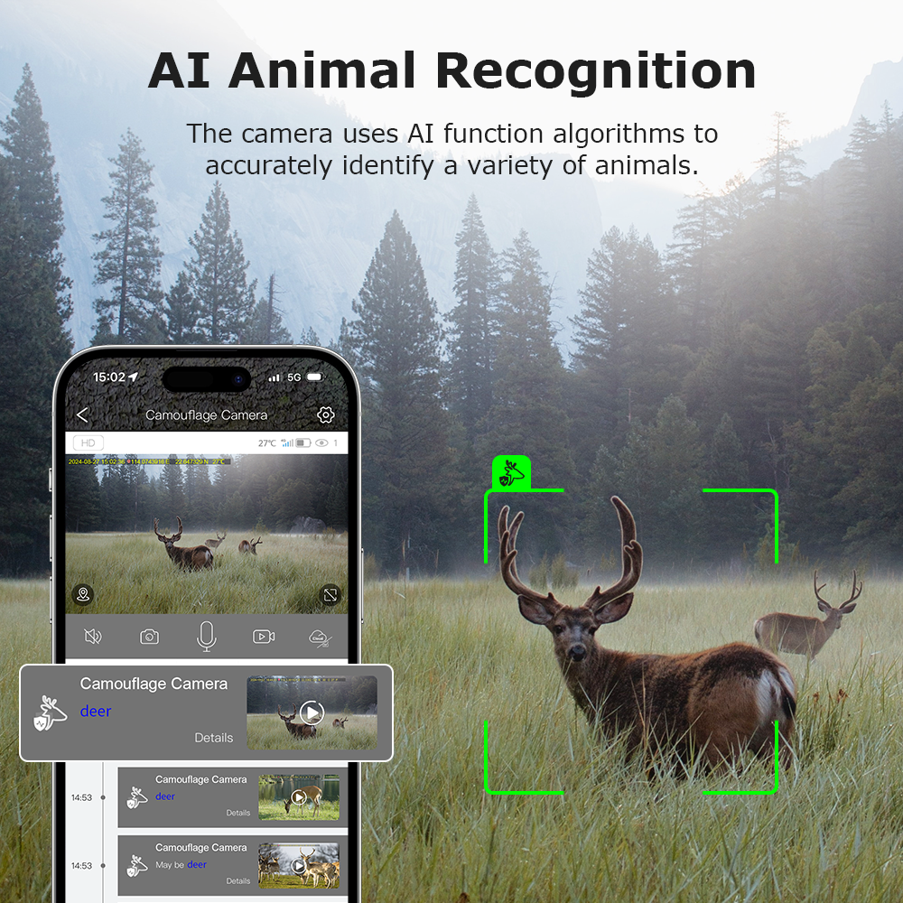 Himost HiSC808 4G Solar Tracking Camera, Triple PIR, Wildlife Scouting