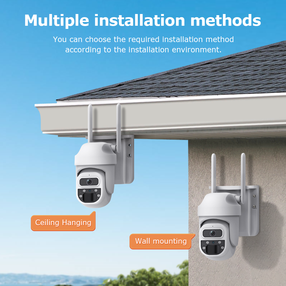 Himost HiSC08 3MP Wifi Solar Powered Outdoor Security Camera PIR Motion