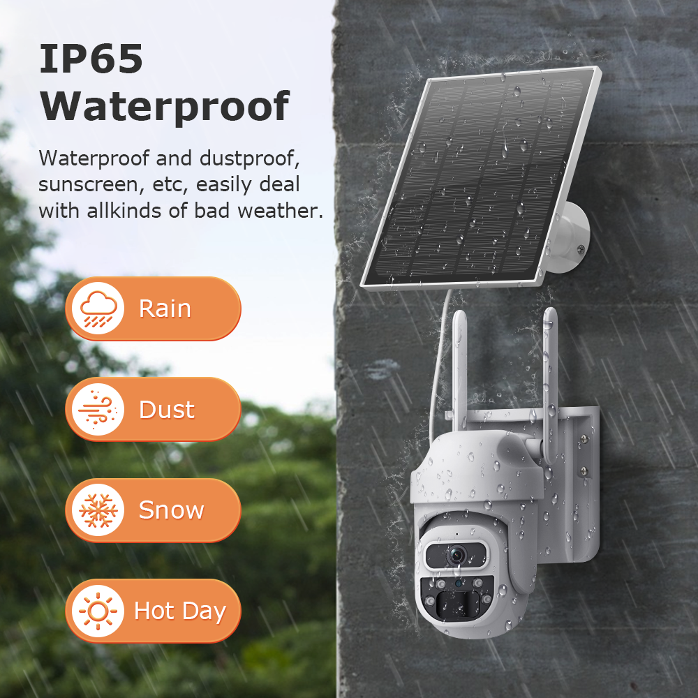 Himost HiSC08 3MP Wifi Solar Powered Outdoor Security Camera PIR Motion