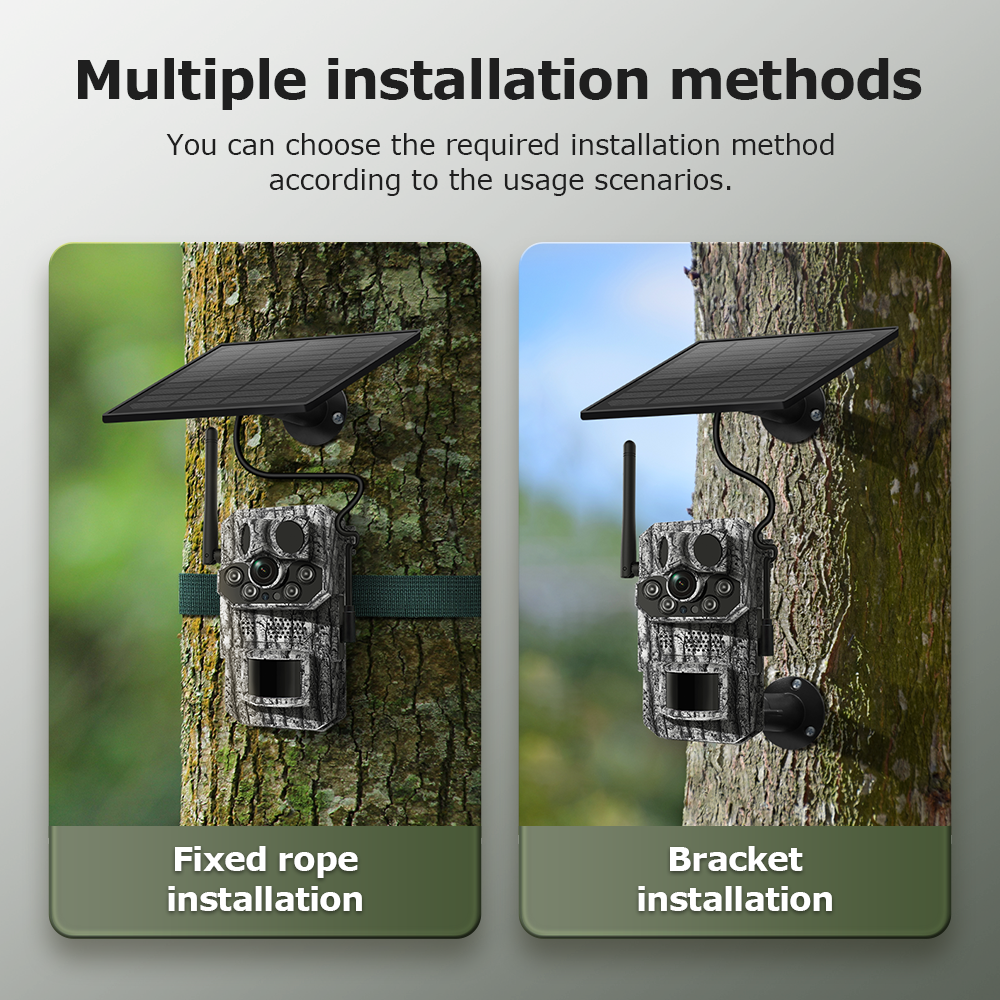 Himost HiSC808 4G Solar Tracking Camera, Triple PIR, Wildlife Scouting