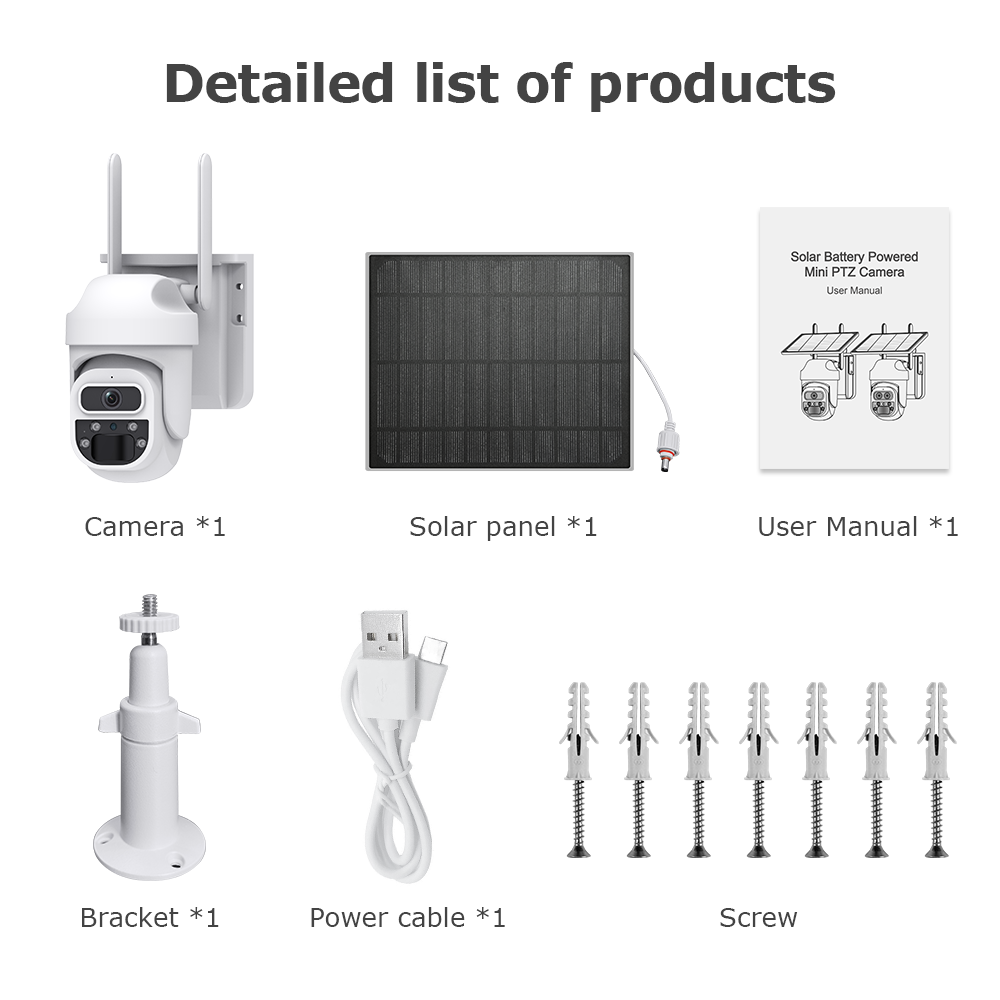 Himost HiSC08 3MP Wifi Solar Powered Outdoor Security Camera PIR Motion