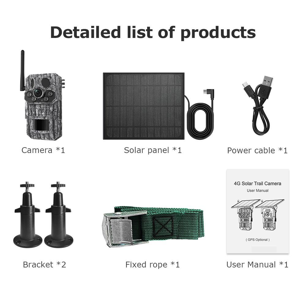 Himost HiSC808 4G Solar Tracking Camera, Triple PIR, Wildlife Scouting
