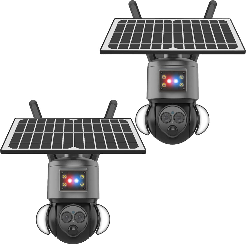 HiMost HiSC19 6MP Waterproof 4G Solar Power PTZ Security Camera Dual Lens