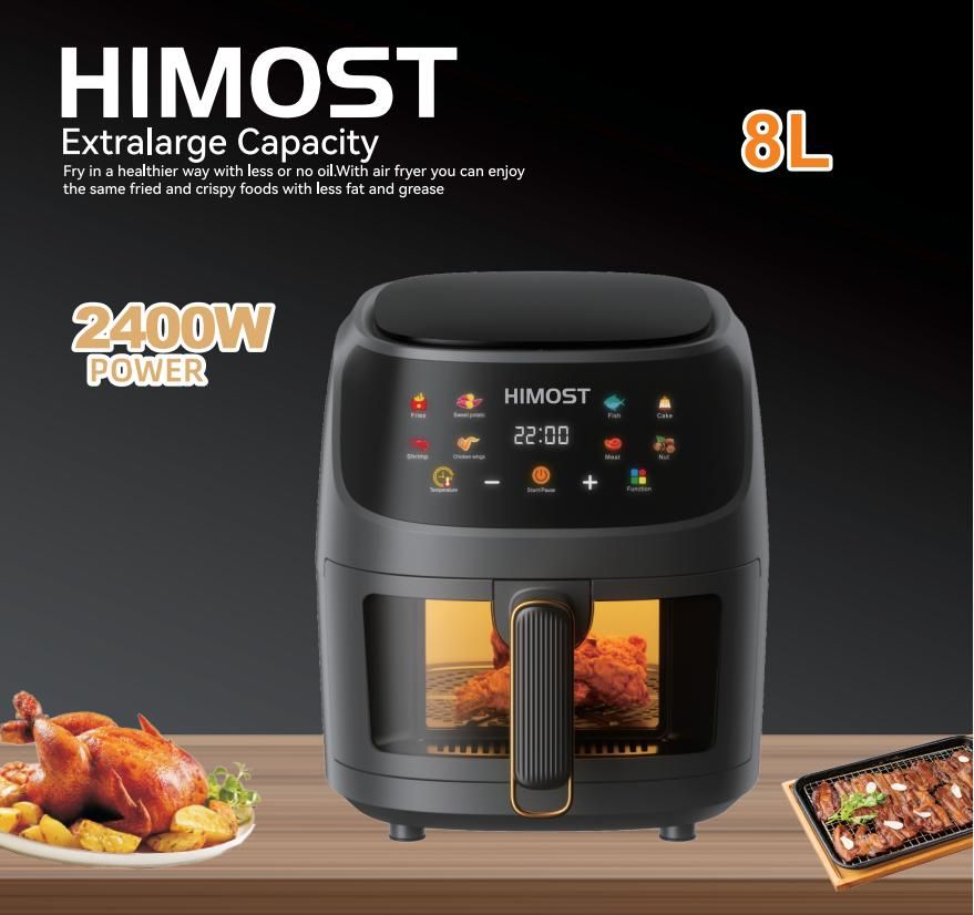 HiMost S20 8L Air Fryer with Visible Window