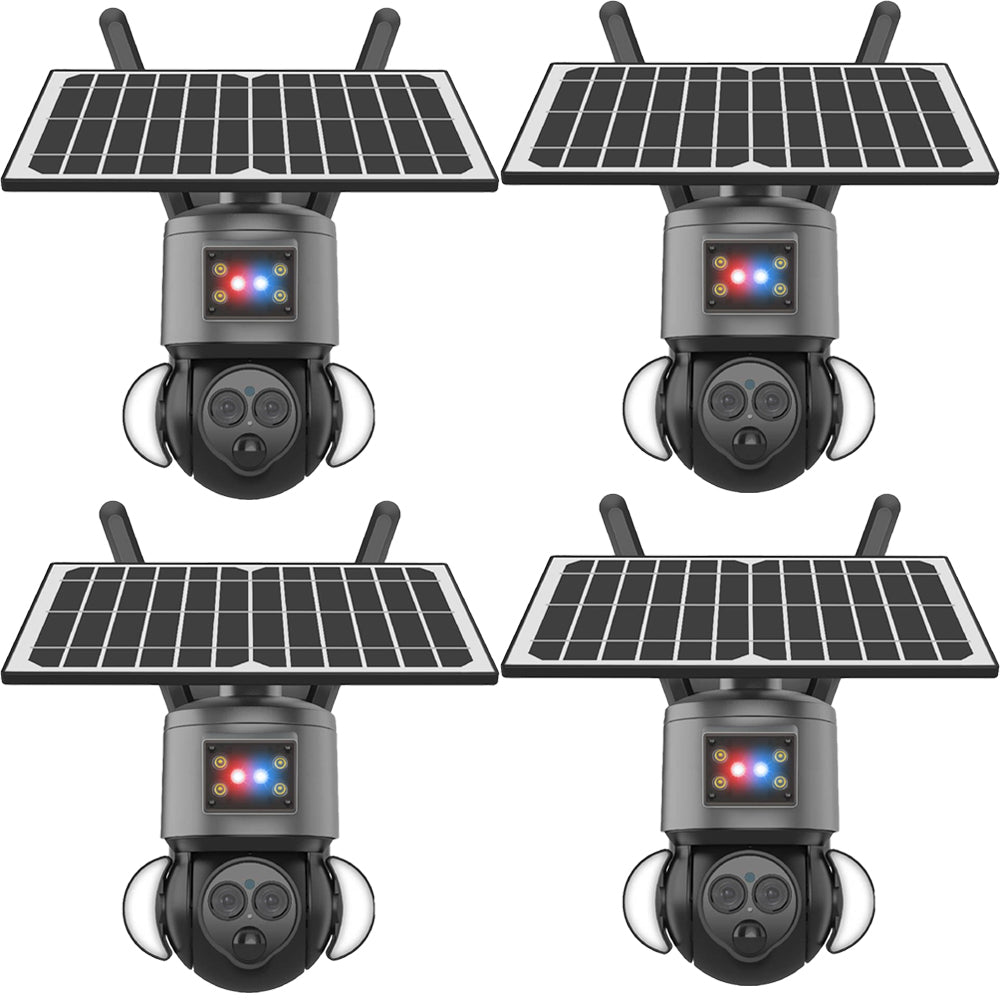 HiMost HiSC19 6MP Waterproof 4G Solar Power PTZ Security Camera Dual Lens