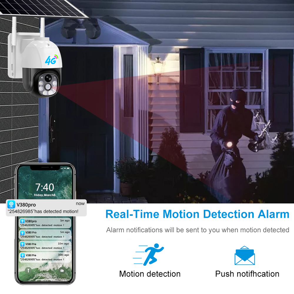 HiMost HiVC9 WiFi Connecting Solar Powered Camera Wireless Security Camera