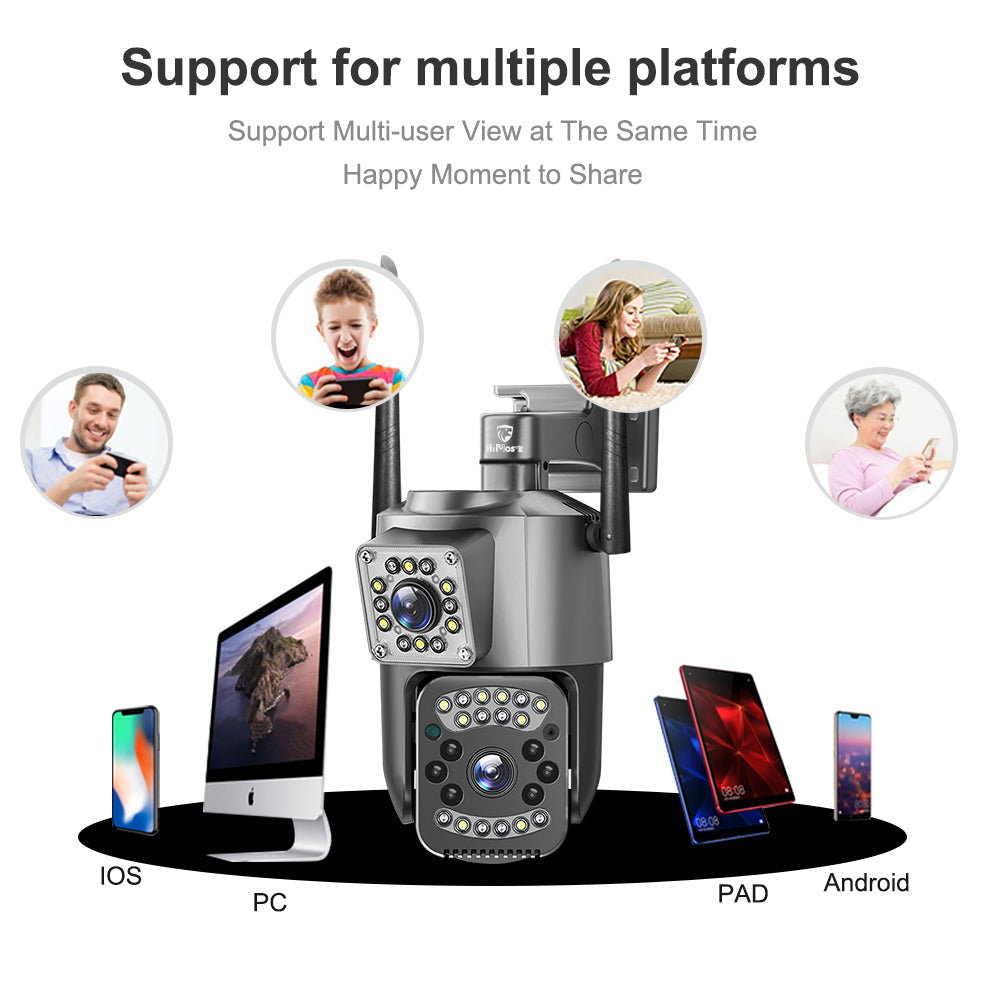 HiMost HiSC03 Smart Wifi Camera Wireless Outdoor Security Camera Dual Lens