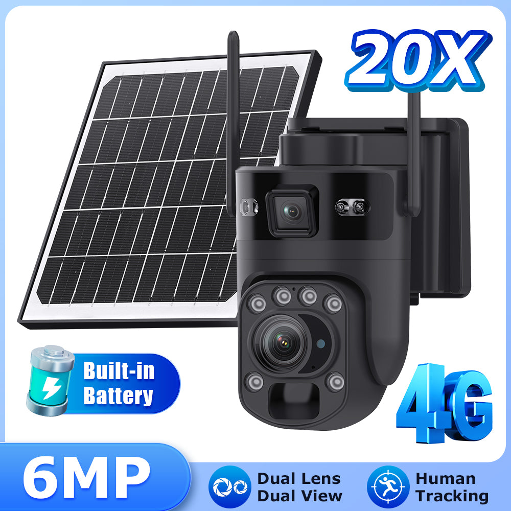 6MP 4G Security Camera with 20x Optical Zoom & Linked Dual View – HiMost HiSC21