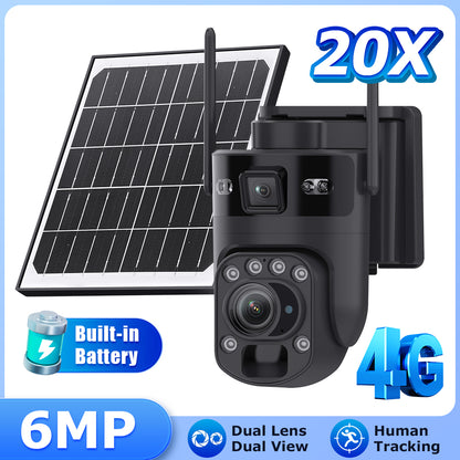 6MP 4G Security Camera with 20x Optical Zoom & Linked Dual View – HiMost HiSC21