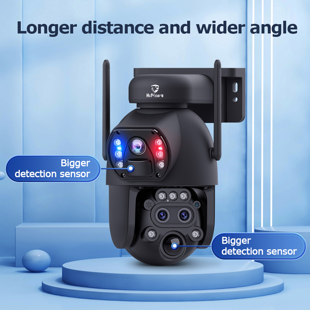 6MP WiFi Security Camera with 3-Lens & 15x Hybrid Zoom – Himost HiSC09