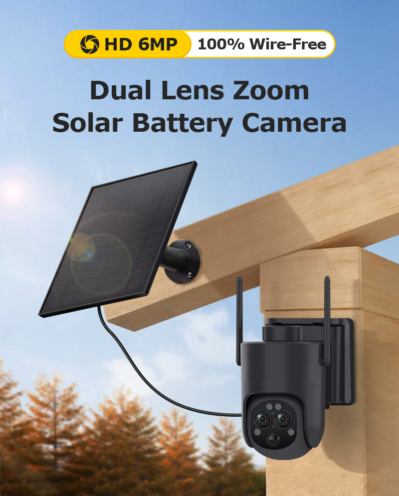 6MP 4G Security Camera with 12× Optical Zoom & Dual-Lens Live View – HiMost HiSC20