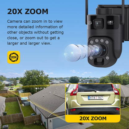 6MP 4G Security Camera with 20x Optical Zoom & Linked Dual View – HiMost HiSC21