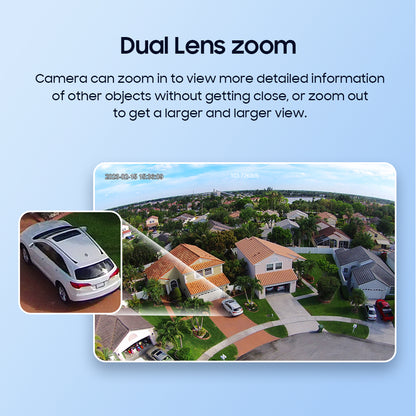 HiMost HiSC19 6MP Waterproof 4G Solar Power PTZ Security Camera Dual Lens