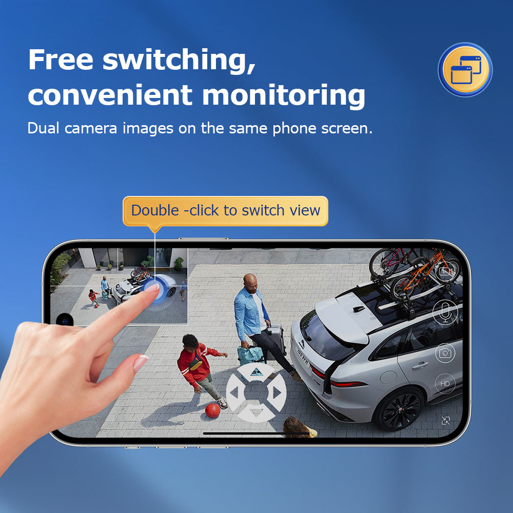 6MP WiFi Security Camera with 3-Lens & 15x Hybrid Zoom – Himost HiSC09