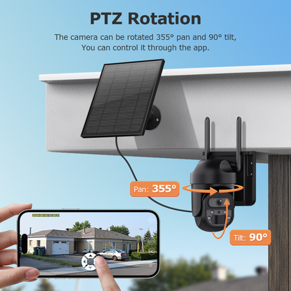 Himost HiSC08 3MP 4G Wireless Solar Powered Security Camera Auto Tracking