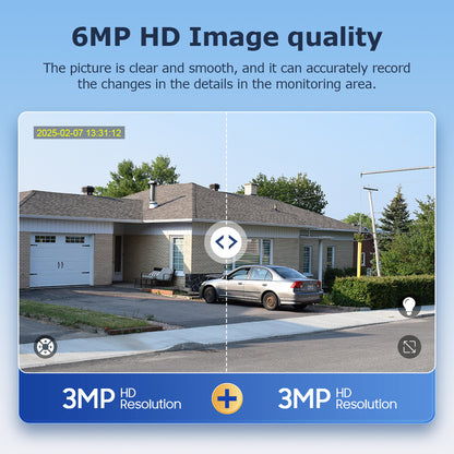 6MP WiFi Security Camera with 3-Lens & 15x Hybrid Zoom – Himost HiSC09