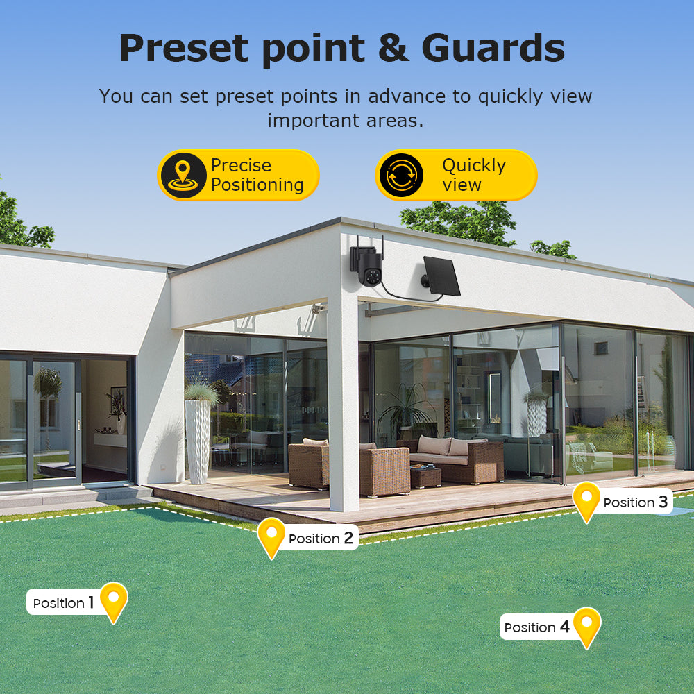 HiMost 6MP WiFi Outdoor 12x Hybrid Zoom (50m) Solar Security Camera