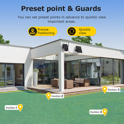 HiMost 6MP WiFi Outdoor 12x Hybrid Zoom (50m) Solar Security Camera