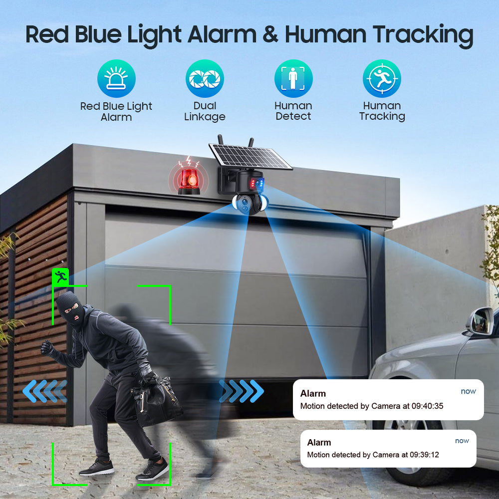 HiMost HiSC18 Dual Lens 6MP Solar Power Wifi PTZ Outdoor Security Camera