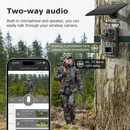 Himost HiSC808 4G Solar Tracking Camera, Triple PIR, Wildlife Scouting