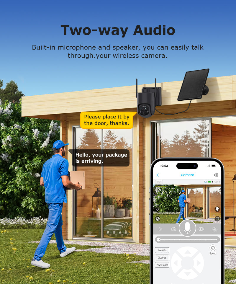 6MP 4G Security Camera with 12× Optical Zoom & Dual-Lens Live View – HiMost HiSC20