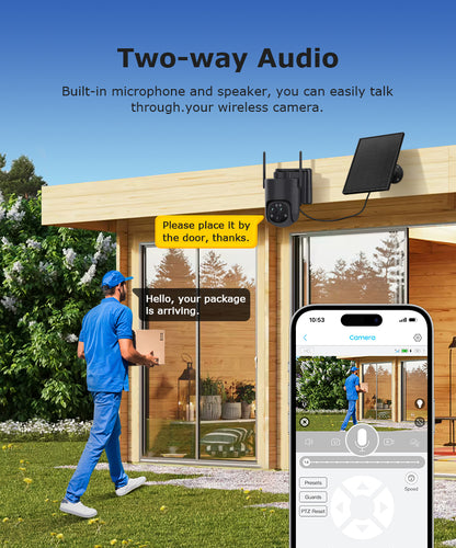6MP 4G Security Camera with 12× Optical Zoom & Dual-Lens Live View – HiMost HiSC20