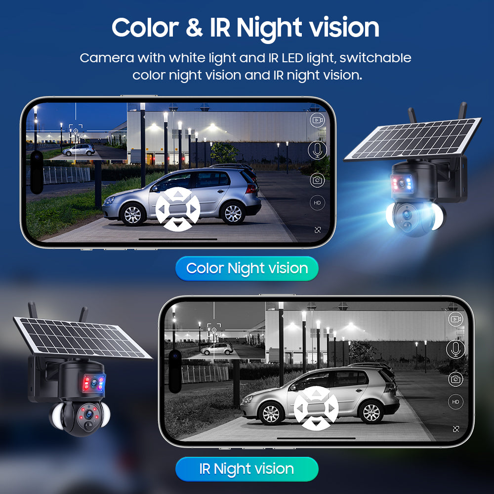 HiMost HiSC18 Dual Lens 6MP Solar Power Wifi PTZ Outdoor Security Camera