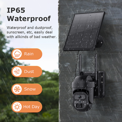 Himost HiSC08 3MP 4G Wireless Solar Powered Security Camera Auto Tracking