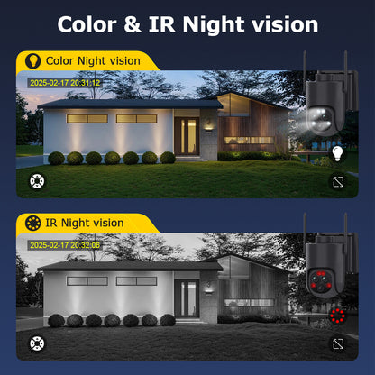 HiMost 6MP WiFi Outdoor 12x Hybrid Zoom (50m) Solar Security Camera