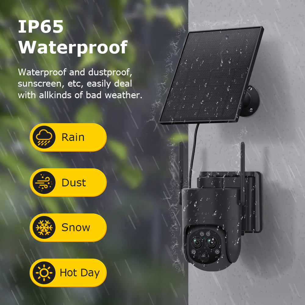 HiMost 6MP WiFi Outdoor 12x Hybrid Zoom (50m) Solar Security Camera