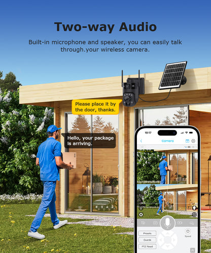 6MP WiFi Security Camera with 20x Optical Zoom & Linked Dual View – HiMost HiSC21