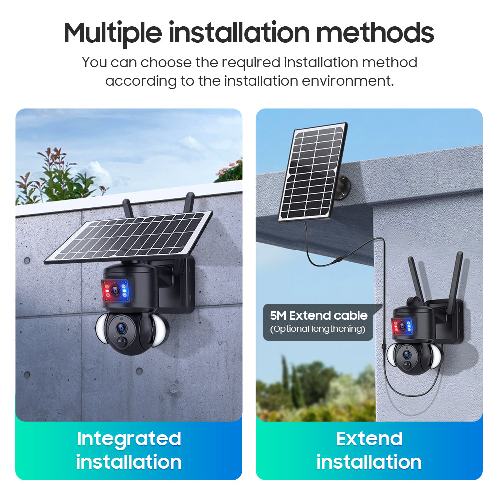 HiMost HiSC18 Dual Lens 6MP Solar Power Wifi PTZ Outdoor Security Camera