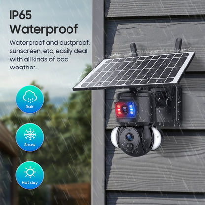 HiMost HiSC18 Dual Lens 6MP Solar Power Wifi PTZ Outdoor Security Camera