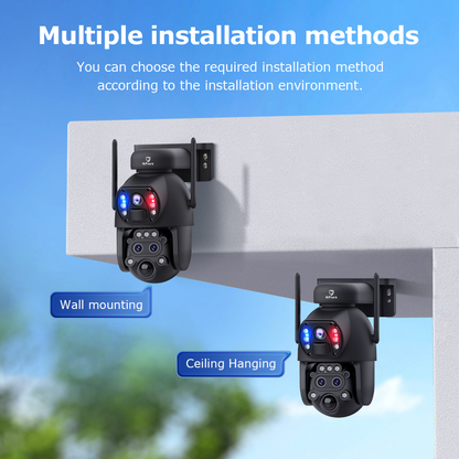 6MP WiFi Security Camera with 3-Lens & 15x Hybrid Zoom – Himost HiSC09