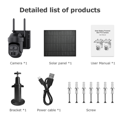 Himost HiSC08 3MP 4G Wireless Solar Powered Security Camera Auto Tracking