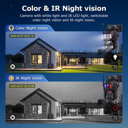 6MP WiFi Security Camera with 3-Lens & 15x Hybrid Zoom – Himost HiSC09