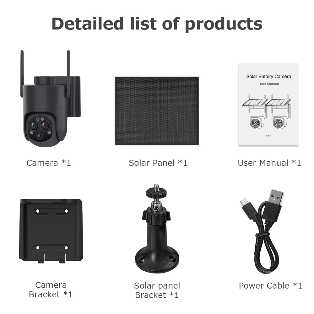 HiMost 6MP WiFi Outdoor 12x Hybrid Zoom (50m) Solar Security Camera