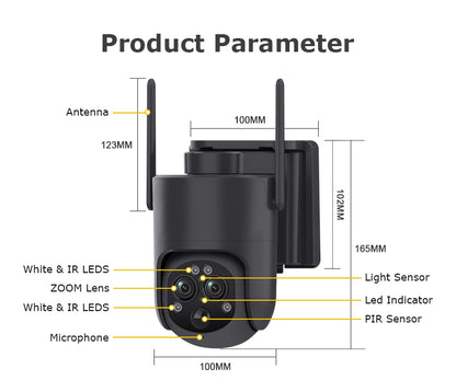 6MP 4G Security Camera with 12× Optical Zoom & Dual-Lens Live View – HiMost HiSC20