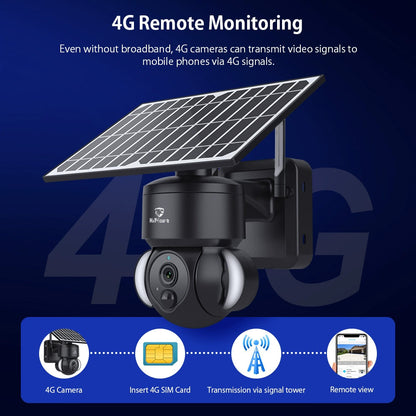 HiMost HiSC17 4MP 4G Solar Power Wireless Security Camera with PIR Motion