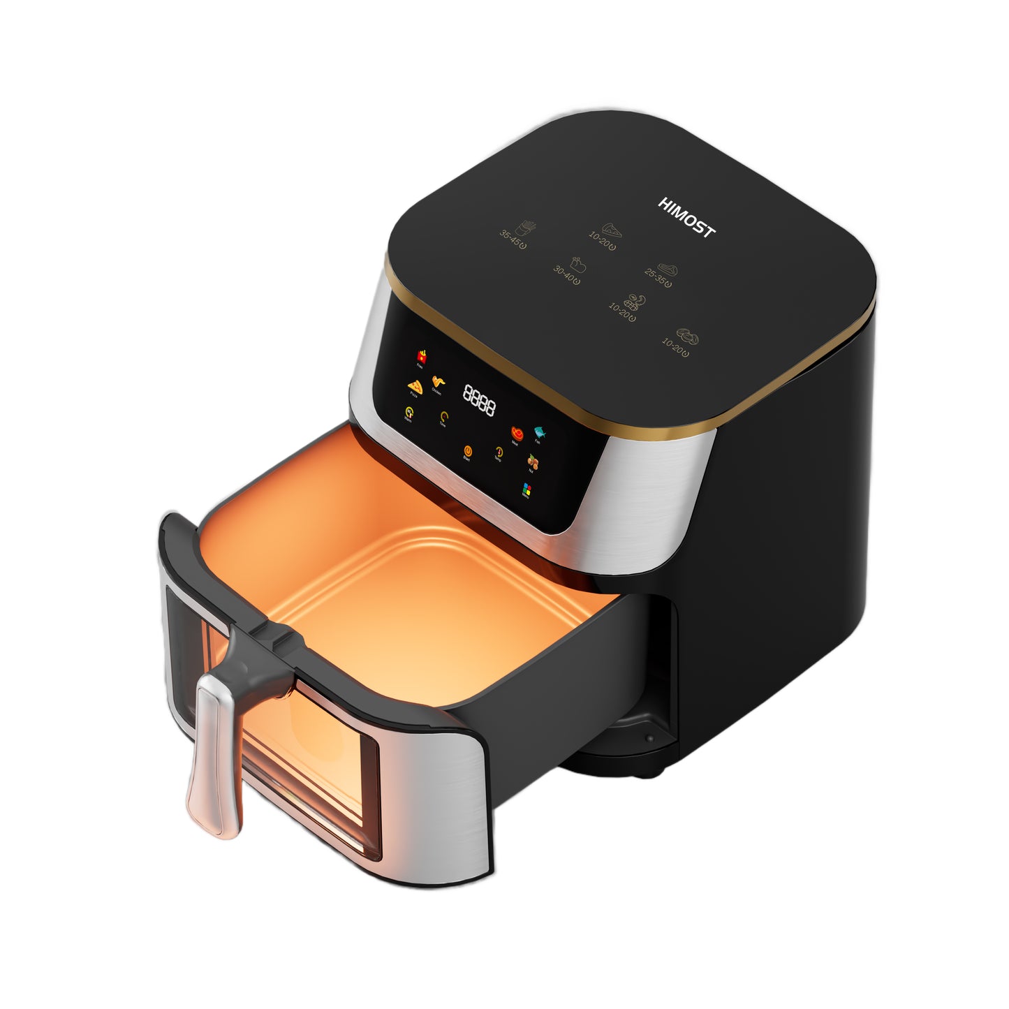 HiMost S21VSS 12L Stainless Steel Air Fryer with Visible Window