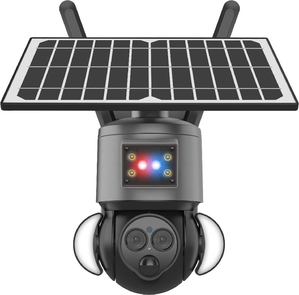 HiMost HiSC19 6MP Waterproof 4G Solar Power PTZ Security Camera Dual Lens