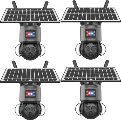 HiMost HiSC19 6MP Waterproof 4G Solar Power PTZ Security Camera Dual Lens