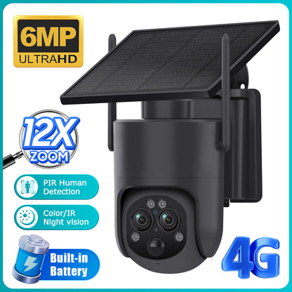 6MP 4G Security Camera with 12× Optical Zoom & Dual-Lens Live View – HiMost HiSC20