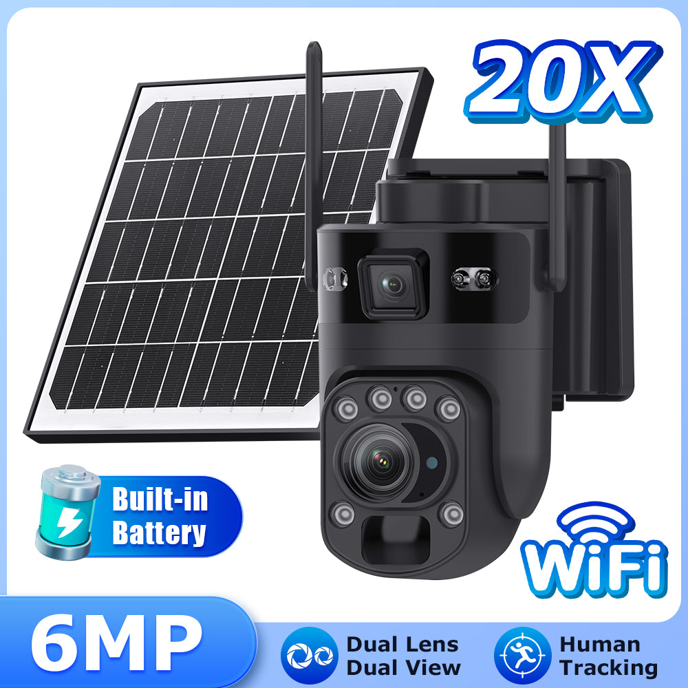 6MP WiFi Security Camera with 20x Optical Zoom & Linked Dual View – HiMost HiSC21